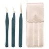 Set de pensete pentru extensie de gene de 3 buc, cu sac, din oțel inoxidabil, cu volum 3D precis, pentru gene, pensete pentru sp