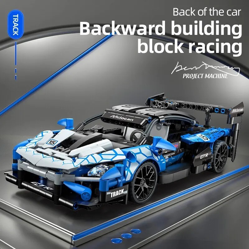 City Speed Car Building Blocks 451 de bucăți Vehicul de curse auto de lux cu cărămizi Super Racers Jucării pentru copii Cadou bă