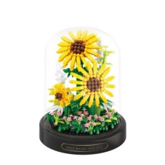 Blocuri de construcție cu microflore diy Mini cărămizi Particule Viața veșnică Flori Decorarea casei Asamblare Puzzle Jucărie Ca