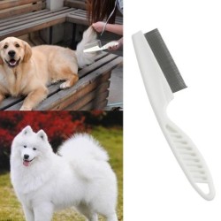 Home Pet Îngrijirea animalelor Pieptene de protecție împotriva puricilor pentru pisică, câine, animal de companie, din oțel inox