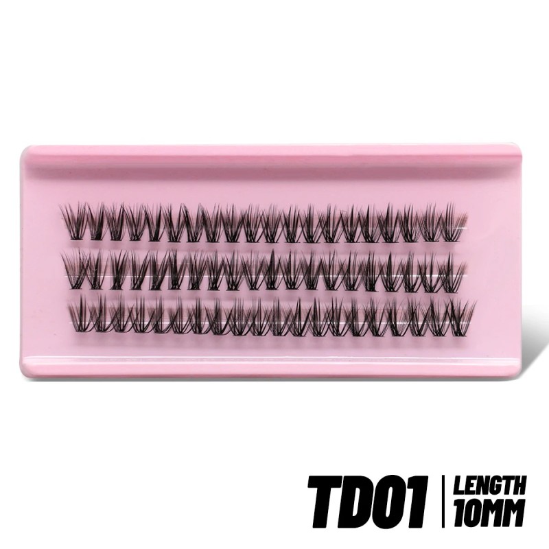 GROINNEYA Cluster Lashes Tavă mixtă Faux Mink Lash Extensie individuală de gene DIY Lashes Clusters Extensions acasă
