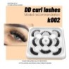 Gene 5 perechi DD curl benzi rusești Gene false de nurcă Gene 3D de nurcă Ochi de vulpe Gene false naturale Extensii de gene