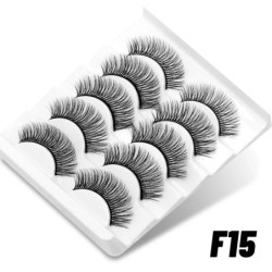 Gene 5 perechi DD curl benzi rusești Gene false de nurcă Gene 3D de nurcă Ochi de vulpe Gene false naturale Extensii de gene