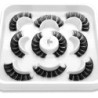 Gene 5 perechi DD curl benzi rusești Gene false de nurcă Gene 3D de nurcă Ochi de vulpe Gene false naturale Extensii de gene