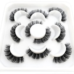 Gene 5 perechi DD curl benzi rusești Gene false de nurcă Gene 3D de nurcă Ochi de vulpe Gene false naturale Extensii de gene