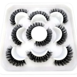 Gene 5 perechi DD curl benzi rusești Gene false de nurcă Gene 3D de nurcă Ochi de vulpe Gene false naturale Extensii de gene