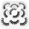 Gene 5 perechi DD curl benzi rusești Gene false de nurcă Gene 3D de nurcă Ochi de vulpe Gene false naturale Extensii de gene