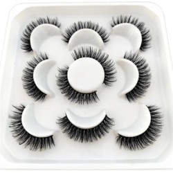 Gene 5 perechi DD curl benzi rusești Gene false de nurcă Gene 3D de nurcă Ochi de vulpe Gene false naturale Extensii de gene