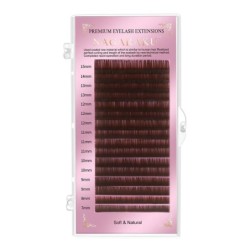 NAGARAKU Extensie de gene maro închis NL Curl Makeup Gene clasice individuale Moale nurcă naturală