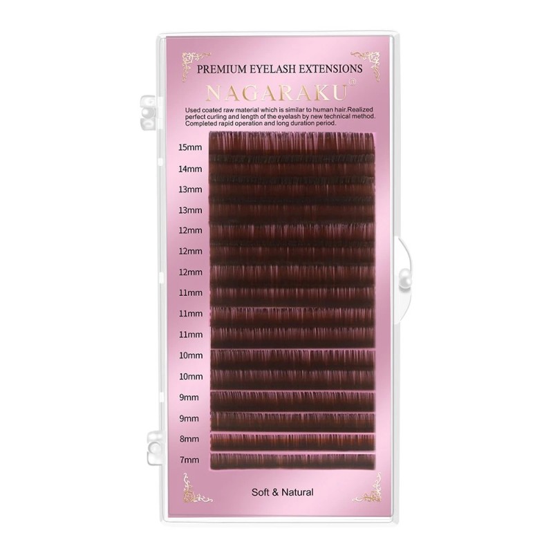 NAGARAKU Extensie de gene maro închis NL Curl Makeup Gene clasice individuale Moale nurcă naturală NAGARAKU Extensie de gene maro închis NL Curl Makeup Gene clasice individuale Moale nurcă naturală