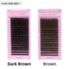 NAGARAKU Extensie de gene maro închis NL Curl Makeup Gene clasice individuale Moale nurcă naturală