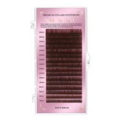NAGARAKU Extensie de gene maro închis NL Curl Makeup Gene clasice individuale Moale nurcă naturală