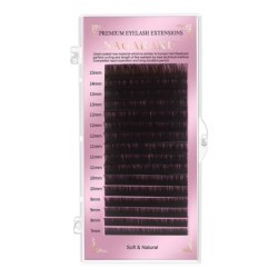 NAGARAKU Extensie de gene maro închis NL Curl Makeup Gene clasice individuale Moale nurcă naturală