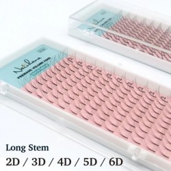 NATUHANA 3D 4D 5D 6D Gene false Prefabricate Ruse Ventilatoare de volum individuale Faux Mink Prefabricate Ventilatoare de volum