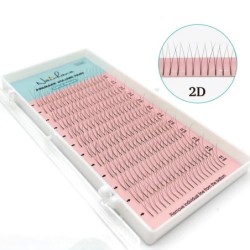 NATUHANA 3D 4D 5D 6D Gene false Prefabricate Ruse Ventilatoare de volum individuale Faux Mink Prefabricate Ventilatoare de volum