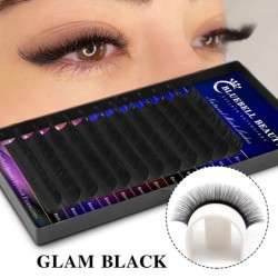 Bluebell Beauty 12 rânduri Gene de nurcă artificială Gene individuale de gene Extensie naturală de gene negre mate Gene de mătas