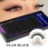 Bluebell Beauty 12 rânduri Gene de nurcă artificială Gene individuale de gene Extensie naturală de gene negre mate Gene de mătas