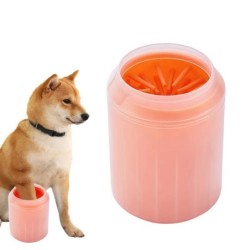Paw Plunger Pet Paw Cleaner Cupă de curățare a picioarelor din silicon moale, portabil, pisici, câini, perie pentru curățarea la