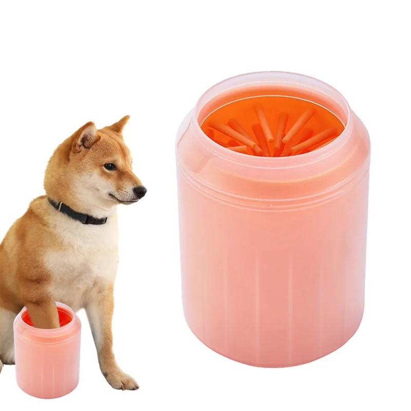 Paw Plunger Pet Paw Cleaner Cupă de curățare a picioarelor din silicon moale, portabil, pisici, câini, perie pentru curățarea la