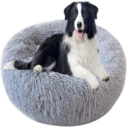 Pat pentru câini pentru animale de companie, confortabilă, cânșă rotundă pentru câini, pernă pentru câini și pisici, lavabilă ul