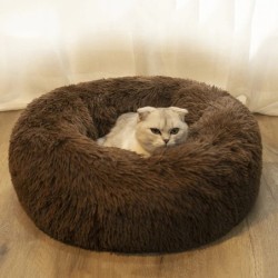 Pat pentru câini pentru animale de companie, confortabilă, cânșă rotundă pentru câini, pernă pentru câini și pisici, lavabilă ul
