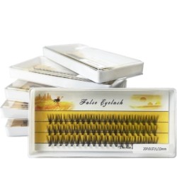 Noua extensie de gene 20D tip L, 3D, gene individuale rusești, ciorchini 1 cutie/60 pachet de instrumente de machiaj Gene Cilia