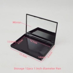 1PC Paleta de fard de pleoape magnetice goale XL Cutie mare de depozitare pentru machiaj cu 20 buc. Autocolante metalice adezive
