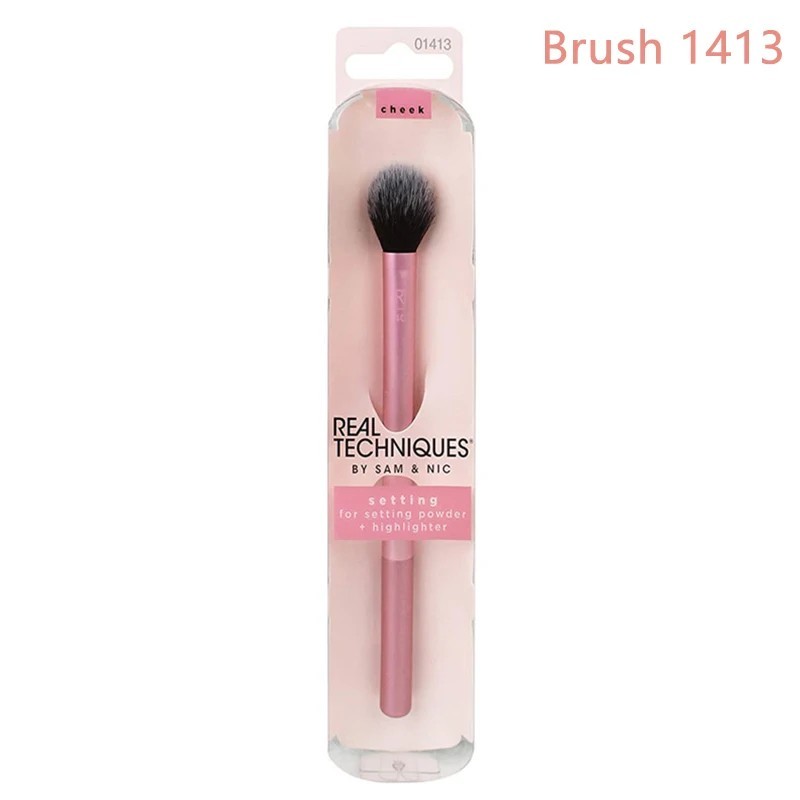 Real Techniques Set de pensule de machiaj profesionale, moale, pufoase, pentru produse cosmetice, pudră de fond de ten, fard de 