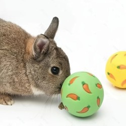 Iepure Treat Ball Animal de companie Slow Feeder Jucărie interactivă pentru iepurași Gustare Jucărie Minge Rezistenta la mușcătu