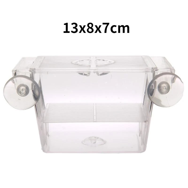 Cutie de izolare pentru incubator de reproducție pentru acvariu, strat dublu, 4 camere, acrilic transparent, cutie de incubație 