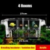 Cutie de izolare pentru incubator de reproducție pentru acvariu, strat dublu, 4 camere, acrilic transparent, cutie de incubație 