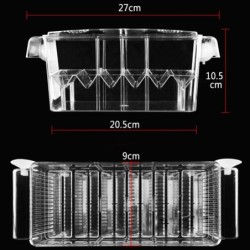Cutie de izolare pentru incubator de reproducție pentru acvariu, strat dublu, 4 camere, acrilic transparent, cutie de incubație 