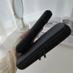 1 bucă geantă neagră pentru cosmetice, impermeabilă, cu fermoar dublu, cutie pentru pensule de machiaj, pungi de depozitare pent