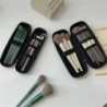 1 bucă geantă neagră pentru cosmetice, impermeabilă, cu fermoar dublu, cutie pentru pensule de machiaj, pungi de depozitare pent