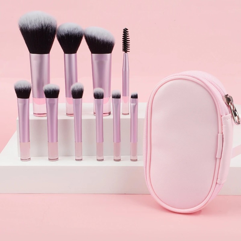 Set de pensule de machiaj Mini RT 10 buc. Pudră fard de pleoape Fond de ten Blush Blender Corrector Frumusețe Machiaj Instrument