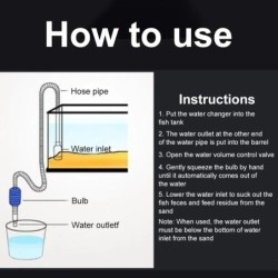 Sifon pentru acvariu sifon pentru rezervor de pește Aspirator Pietriș Filtru de apă de curățare Pompă cu sifon Dispozitiv de cur