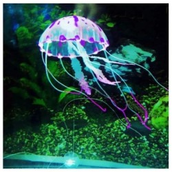Înot artificială, strălucitoare, fluorescentă, meduze, decorare pentru acvariu, rezervor de pește, plante subacvatice, ornament 