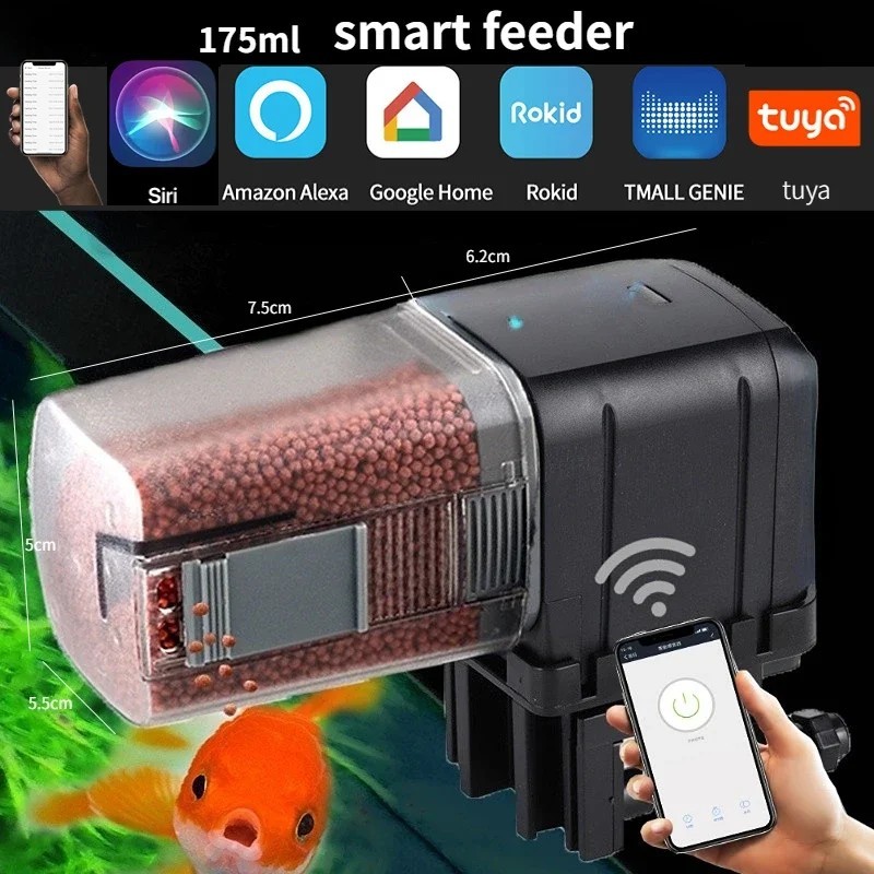 Hrănitor automat pentru acvariu pentru acvariu, sincronizare/Wifi, aplicație pentru telefon inteligent, difuzor inteligent, cont Hrănitor automat pentru acvariu pentru acvariu, sincronizare/Wifi, aplicație pentru telefon inteligent, difuzor inteligent, cont