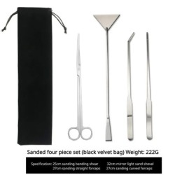 Set de foarfece pentru iarba de apă, instrument de curățare a rezervoarelor de pește, din oțel inoxidabil, foarfece drepte, pens