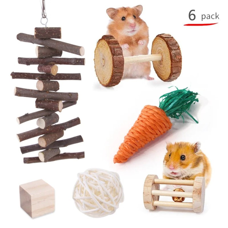 Combinație de hamsteri, iepure, șobolan, jucării, set de jucării pentru hamsteri, pentru animale de companie, iepure, cobai, pap