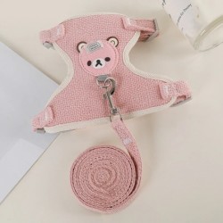 Cel mai nou set drăguț de ham și lesă de iepure Iepuraș Accesorii pentru animale de companie, hamuri de vestă, lese de iepure pe