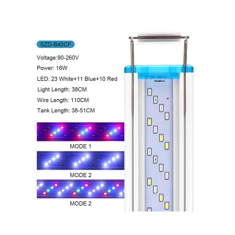 Lumină LED pentru acvariu LED super subțire RGB Lumină pentru plante acvatice 18-58CM Clip extensibil pentru rezervor de pește L Lumină LED pentru acvariu LED super subțire RGB Lumină pentru plante acvatice 18-58CM Clip extensibil pentru rezervor de pește L