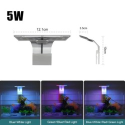 Lumină LED super subțire pentru acvariu Iluminat plantele de iluminat 5W/10W/15W Iluminat pentru plante acvatice Lampă cu clipsă
