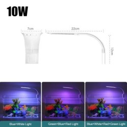 Lumină LED super subțire pentru acvariu Iluminat plantele de iluminat 5W/10W/15W Iluminat pentru plante acvatice Lampă cu clipsă