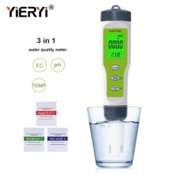 yieryi Nou TDS PH-metru PH/TDS/EC/Temperatura Tester digital pentru monitorizarea calitatii apei pentru piscine, apa potabila, a