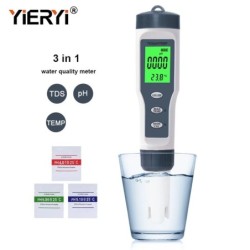 yieryi Nou TDS PH-metru PH/TDS/EC/Temperatura Tester digital pentru monitorizarea calitatii apei pentru piscine, apa potabila, a