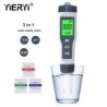 yieryi Nou TDS PH-metru PH/TDS/EC/Temperatura Tester digital pentru monitorizarea calitatii apei pentru piscine, apa potabila, a