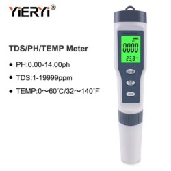 yieryi Nou TDS PH-metru PH/TDS/EC/Temperatura Tester digital pentru monitorizarea calitatii apei pentru piscine, apa potabila, a