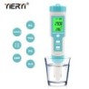 yieryi Nou TDS PH-metru PH/TDS/EC/Temperatura Tester digital pentru monitorizarea calitatii apei pentru piscine, apa potabila, a