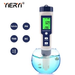 yieryi Nou TDS PH-metru PH/TDS/EC/Temperatura Tester digital pentru monitorizarea calitatii apei pentru piscine, apa potabila, a